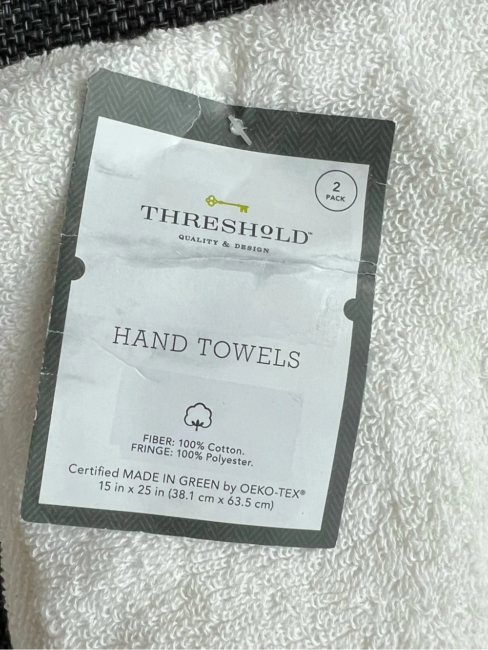 NWT Threshold Hand Towel 2-pack